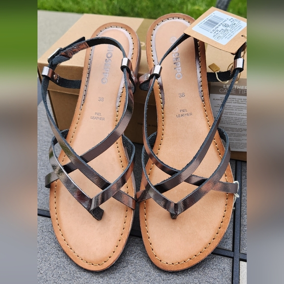 NEW!! Spanish brand GIOSEPPO silver strappy sandals in size 7.5 - Picture 6 of 16